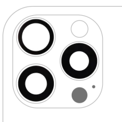 Скло камери з проклейкою для iPhone 16 Pro / 16 Pro Max (3 шт) (Aftermarket Plus) (10 шт)