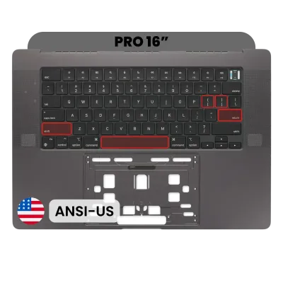 Топкейс з клавіатурою (ANSI US) для MacBook Pro 16" A2991 (2023) (Space Black)