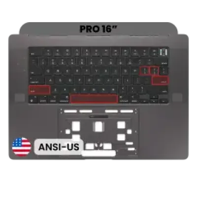 Топкейс з клавіатурою (ANSI US) для MacBook Pro 16" A2991 (2023) (Space Black)