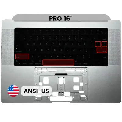 Top Case with Keyboard (ANSI US) For MacBook Pro 16" A2991 (2023) (Silver)
