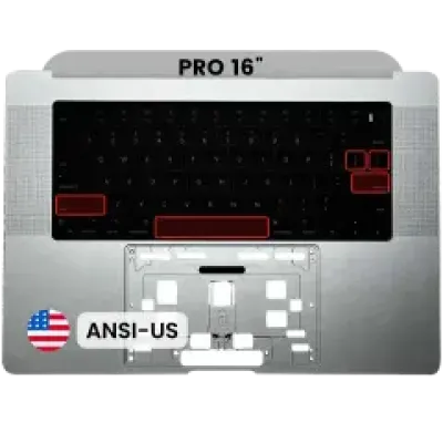 Топкейс з клавіатурою (ANSI US) для MacBook Pro 16" A2991 (2023) (сріблястий)