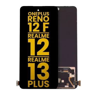 Дисплейний модуль (OLED) без рамки сумісний для Oppo Reno 12F 4G / 5G / Realme 12 4G / Realme 13 Plus / Oppo F27 / Realme 13 4g / Realme14T / Realme14 / Realme P3 / Reno13F 4G / 5G / Oppo K13 (Refurbished) (Усі кольори)