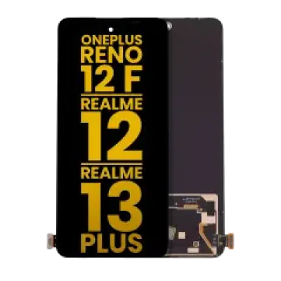 Дисплейний модуль (OLED) без рамки сумісний для Oppo Reno 12F 4G / 5G / Realme 12 4G / Realme 13 Plus / Oppo F27 / Realme 13 4g / Realme14T / Realme14 / Realme P3 / Reno13F 4G / 5G / Oppo K13 (Refurbished) (Усі кольори)