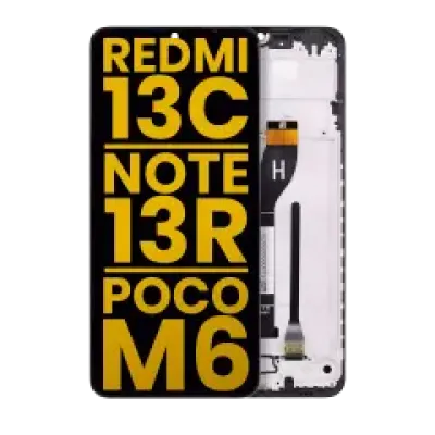 Дисплейний модуль (LCD) для Xiaomi Redmi 13C 5G / 13R / Poco M6 5G з рамкою (Refurbished) (All Colors)