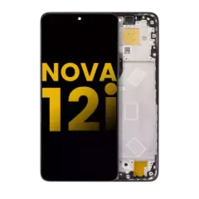Дисплейний модуль (LCD) з рамкою для Huawei Nova 12i (Refurbished) (чорний)