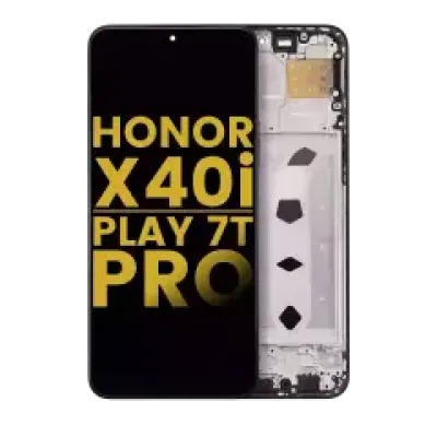 Дисплейний модуль (LCD) з рамкою для Honor X40i / Play7T Pro (Refurbished) (чорний)