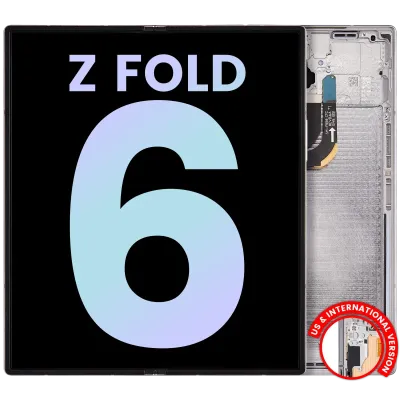 Внутрішній дисплейний модуль OLED з рамкою для Samsung Galaxy Z Fold 6 5G (US & International) (Service Pack) (Silver Shadow)