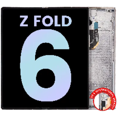 Внутрішній дисплейний модуль OLED з рамкою для Samsung Galaxy Z Fold 6 5G (US & International) (Service Pack) (Silver Shadow)