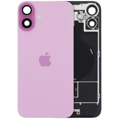 Back Glass with MagSafe Magnet & NFC & Flashlight Flex For iPhone 16 Plus (Genuine OEM) (Pink)