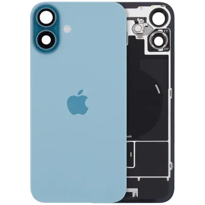 Back Glass with MagSafe Magnet & NFC & Flashlight Flex For iPhone 16 Plus (Genuine OEM) (US Version) (Teal)