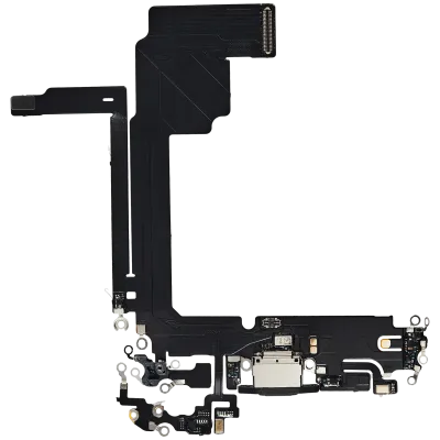 Charging Port Flex Cable For iPhone 15 Pro Max (Aftermarket Plus) (Black Titanium)