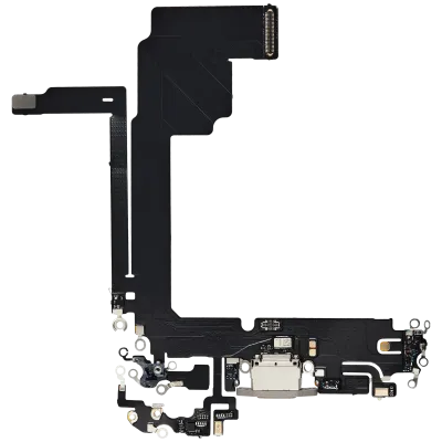 Charging Port Flex Cable For iPhone 15 Pro Max (Aftermarket Plus) (Natural Titanium)