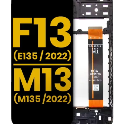 Дисплейний модуль (LCD) з рамкою для Samsung Galaxy F13 (E135 / 2022) / M13 (M135 / 2022) (Refurbished) (всі кольори)