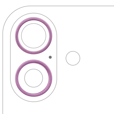 Рамка основної камери для iPhone 16 / 16 Plus (рожевий) (2 шт)