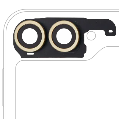 Back Camera Lens With Cover Bezel Ring For Samsung Galaxy Z Flip 6 5G (F741) (Premium) (Yellow)