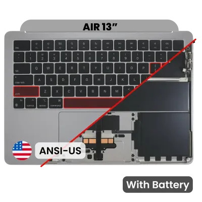 Топкейс з акумулятором і клавіатурою (ANSI US) для MacBook Air 13" A3113 (2024) (Used OEM Pull: Grade A) (Space Gray)