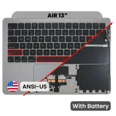 Топкейс з акумулятором і клавіатурою (ANSI US) для MacBook Air 13" A3113 (2024) (Used OEM Pull: Grade A) (Space Gray)