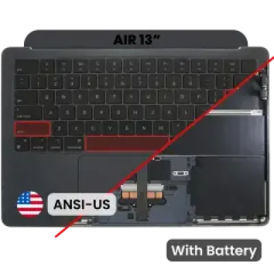 Топкейс з акумулятором і клавіатурою (ANSI US) для MacBook Air 13" A2681 (2022) (Used OEM Pull: Grade B) (Midnight)