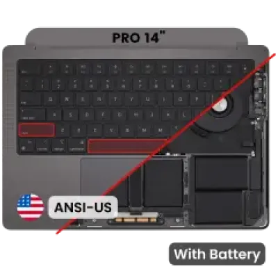 Топкейс з акумулятором і клавіатурою (ANSI US) для MacBook Pro 14" A3401 (2024) (Used OEM Pull: Grade A) (Space Black)