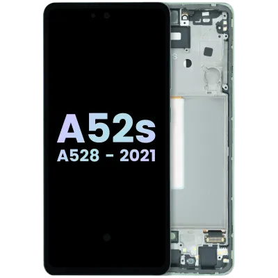 Дисплейний модуль (OLED) з рамкою для Samsung Galaxy A52s 5G (A528 / 2021) (Service Pack) (Awesome Mint)