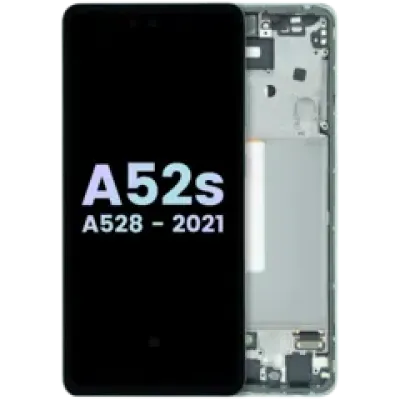 Дисплейний модуль (OLED) з рамкою для Samsung Galaxy A52s 5G (A528 / 2021) (Service Pack) (Awesome Mint)