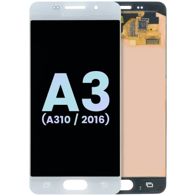 Дисплейний модуль (LCD) без рамки для Samsung Galaxy A3 (A310 / 2016) (Service Pack) (білий)