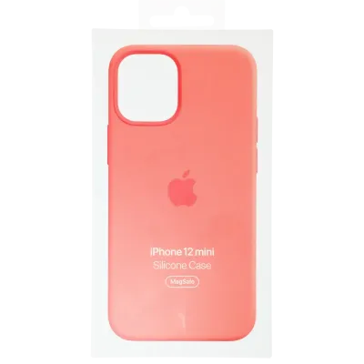 Силіконовий чохол Apple з MagSafe для iPhone 12 Mini (OEM Brand New, Retail Packaging) (Pink Citrus)