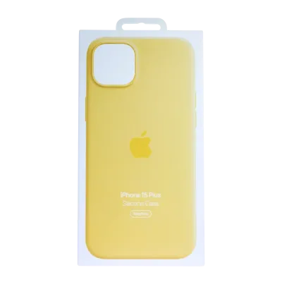 Силіконовий чохол Apple з MagSafe для iPhone 15 Plus (OEM Brand New, Retail Packaging) (Sunshine)
