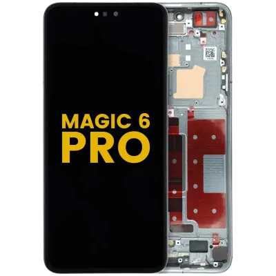 Дисплейний модуль (OLED) з рамкою для Honor Magic 6 Pro (Refurbished) (чорний)