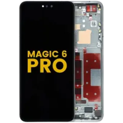 Дисплейний модуль (OLED) з рамкою для Honor Magic 6 Pro (Refurbished) (чорний)