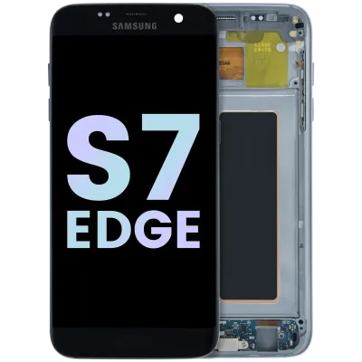 Дисплейний модуль (LCD) з рамкою для Samsung Galaxy S7 Edge (Service Pack) (чорний)