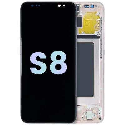 Дисплейний модуль (LCD) з рамкою для Samsung Galaxy S8 (Service Pack) (рожевий)