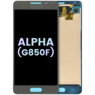 Дисплейний модуль (LCD) без рамки для Samsung Galaxy Alpha (G850F) (Service Pack) (золотий)