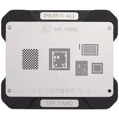M.Y Board Transfer Reballing Stencil (A11) & Middle Layer Frame Reballing Platform For iPhone 8 / 8 Plus / X (M.Y)