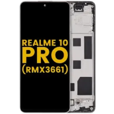 Дисплейний модуль (LCD) з рамкою для Realme 10 Pro (RMX3661) (Refurbished) (Hyperspace Gold)