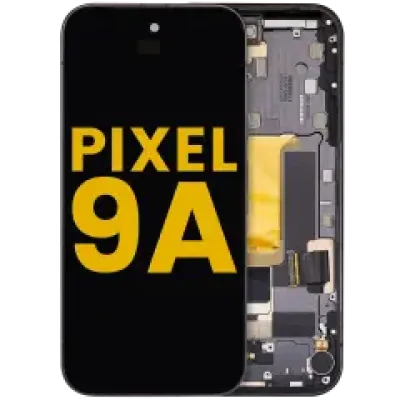 Дисплейний модуль (OLED) з рамкою (з датчиком відбитків пальців) для Google Pixel 9A (Refurbished) (Obsidian)