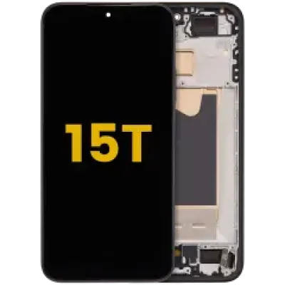 Дисплейний модуль (OLED) з рамкою для Xiaomi 15T (Refurbished) (чорний)