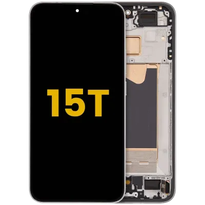 Дисплейний модуль (OLED) з рамкою для Xiaomi 15T (Refurbished) (графітовий)
