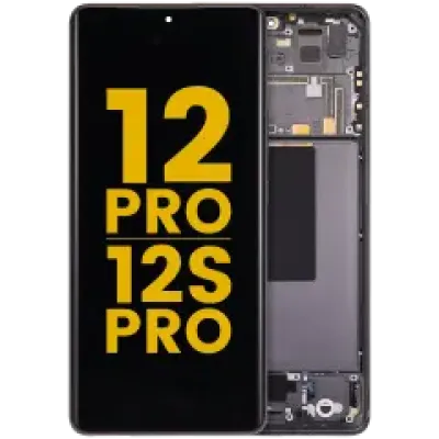 Дисплейний модуль (OLED) з рамкою для Xiaomi 12 Pro / 12S Pro (Refurbished) (графітовий)