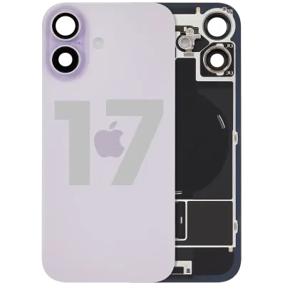 Back Glass w/ MagSafe Magnet & NFC & Flashlight Flex For iPhone 17 (Used OEM Pull: Grade B) (Lavender)