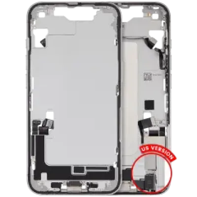 Середня рамка зі шлейфом зарядки й дрібними деталями для iPhone 16e / 17e (US Version) (Used OEM Pull: Grade B) (білий)