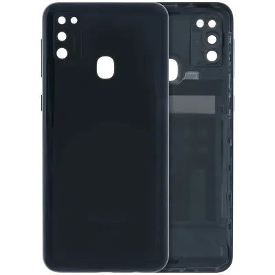 Задня кришка зі склом камери для Samsung Galaxy M21 (M215 / 2020) (Service Pack) (чорний)