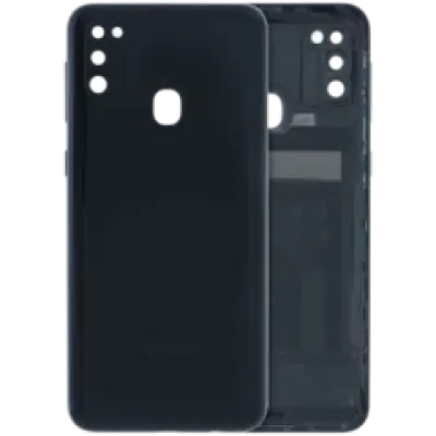 Задня кришка зі склом камери для Samsung Galaxy M21 (M215 / 2020) (Service Pack) (чорний)