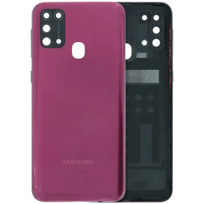 Задня кришка зі склом камери для Samsung Galaxy M31 (M315 / 2020) (Service Pack) (червоний)