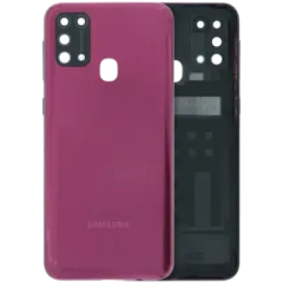 Задня кришка зі склом камери для Samsung Galaxy M31 (M315 / 2020) (Service Pack) (червоний)