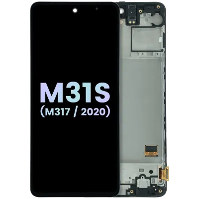 Дисплейний модуль (OLED) з рамкою для Samsung Galaxy M31S (M317) (Service Pack) (All Colors)