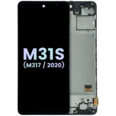 Дисплейний модуль (OLED) з рамкою для Samsung Galaxy M31S (M317) (Service Pack) (All Colors)