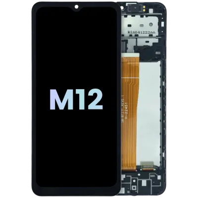 Дисплейний модуль (OLED) з рамкою для Samsung Galaxy M12 (M127) (Service Pack) (All Colors)