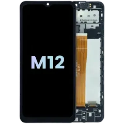 Дисплейний модуль (OLED) з рамкою для Samsung Galaxy M12 (M127) (Service Pack) (All Colors)