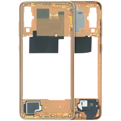 Mid-Frame Housing Compatible For Samsung Galaxy A70 (A705 / 2019) (Service Pack) (Orange)